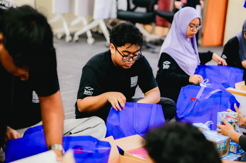 Youth in a leadership workshop